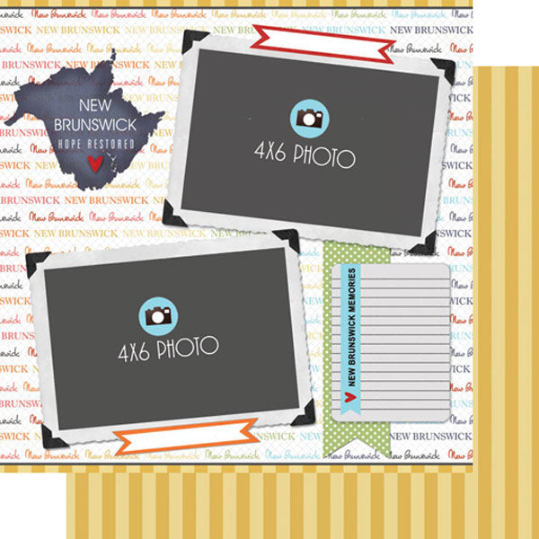 Scrapbook Customs 12x12 Paper - New Brunswick  Quick Page Journal