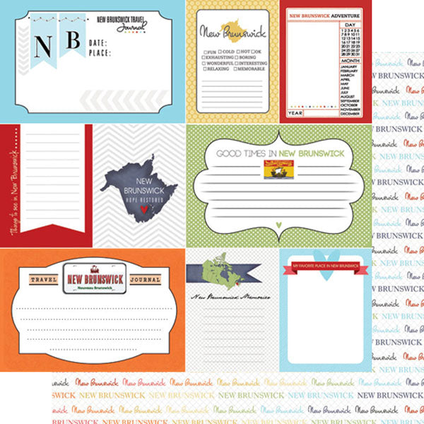 Scrapbook Customs 12x12 Paper - New Brunswick  Travel Journal