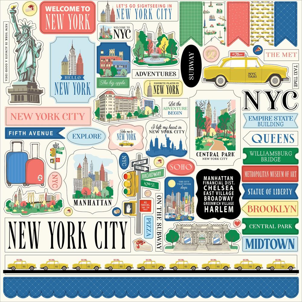 Carta Bella Cardstock Stickers - [Collection] - New York City