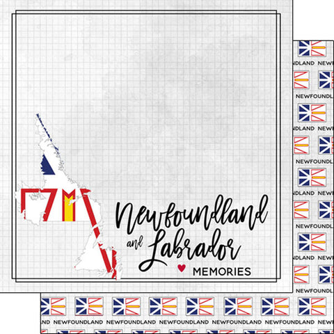 Scrapbook Customs 12x12 Paper - Newfoundland Adventure Flag