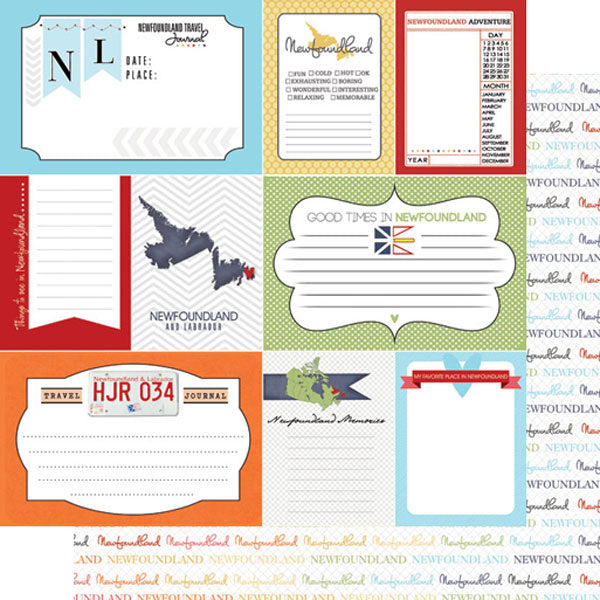 Scrapbook Customs 12x12 Paper - Newfoundland Travel Journal