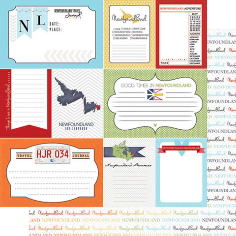 Scrapbook Customs 12x12 Paper - Newfoundland Travel Journal