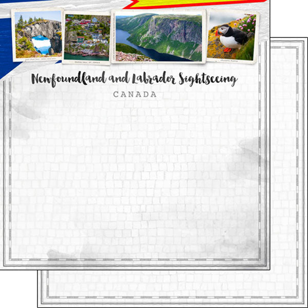 Scrapbook Customs 12x12 Paper - Newfoundland Sights