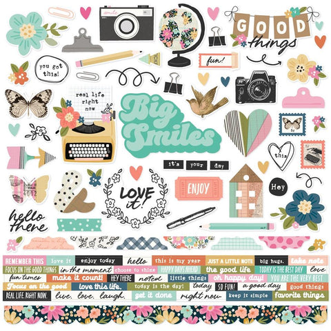 Simple Stories 12x12  Cardstock  Stickers  [Collection] - Take Note