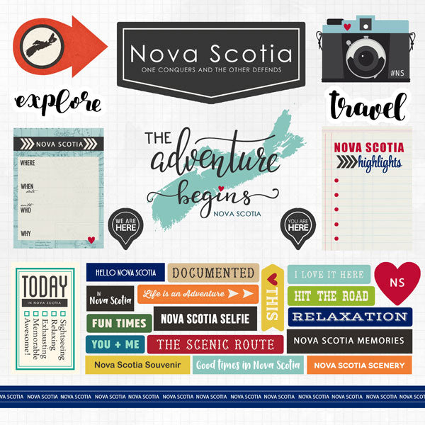 Scrapbook Customs Sticker - Nova Scotia Adventure Sticker