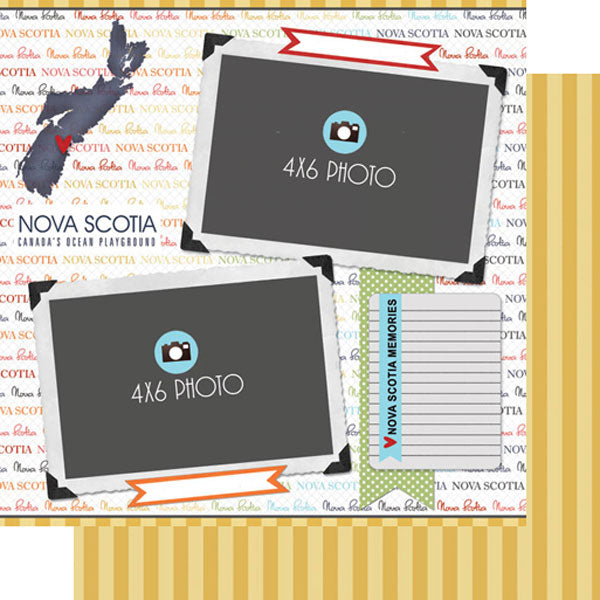 Scrapbook Customs 12x12 Paper -  Nova Scotia Quick Page Journal