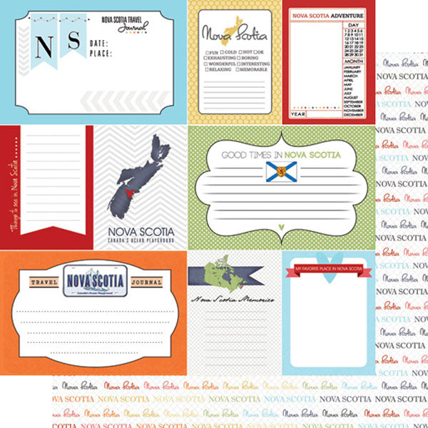 Scrapbook Customs 12x12 Paper -  Nova Scotia Travel Journal