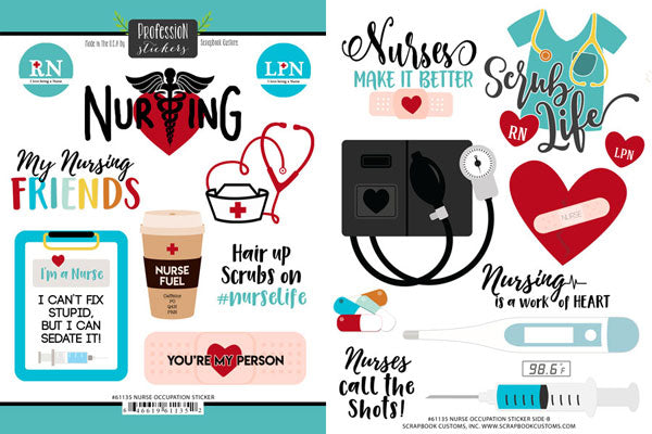 Scrapbook Customs  -  Nursing Sticker
