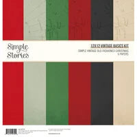 Simple Stories  12x12 Paper [Collection] - Simple Vintage Old Fashion Christmas - Basics Kit (Copy)