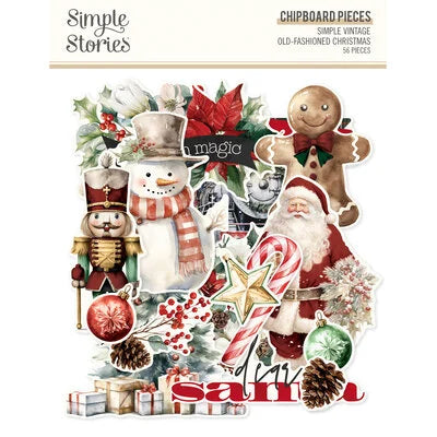 Simple Stories Chipboard Pieces [Collections] - Simple Vintage Old Fashioned Christmas