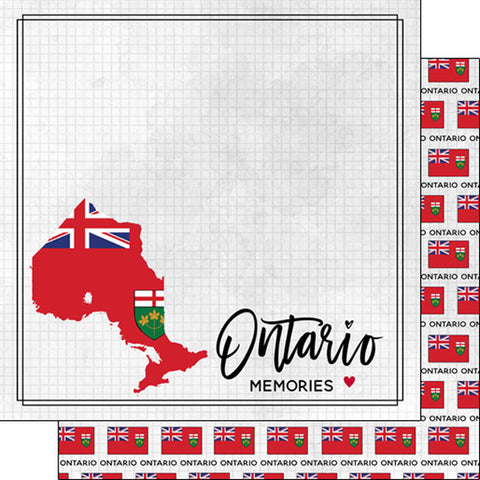 Scrapbook Customs 12x12 Paper - Ontario Adventure Flag