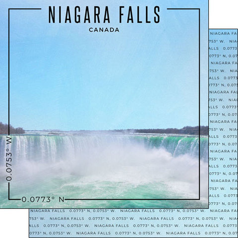 Scrapbook Customs 12x12 Paper - Ontario Niagara Falls