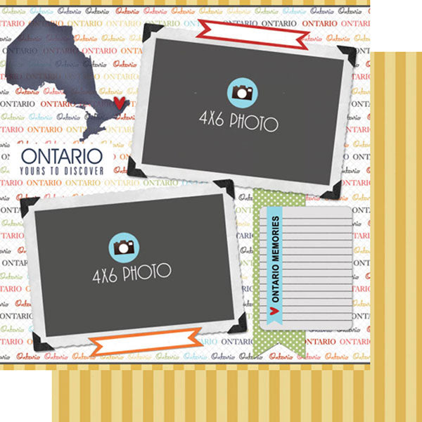 Scrapbook Customs 12x12 Paper - Ontario Quick Page
