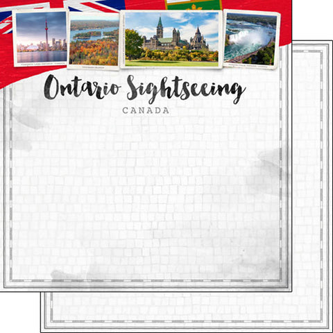 Scrapbook Customs 12x12 Paper - Ontario Sights