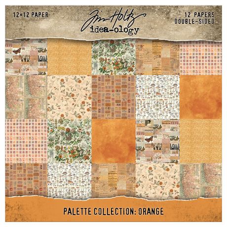 Tim Holtz Idea - ology - Palette Collection - Orange  12x12