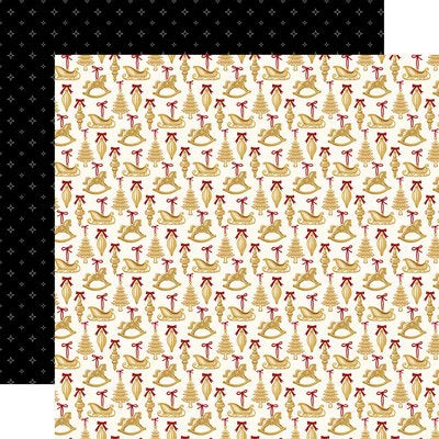 Carta Bella 12x12 Paper  [Collection] - Classic Christmas - Golden Ornaments