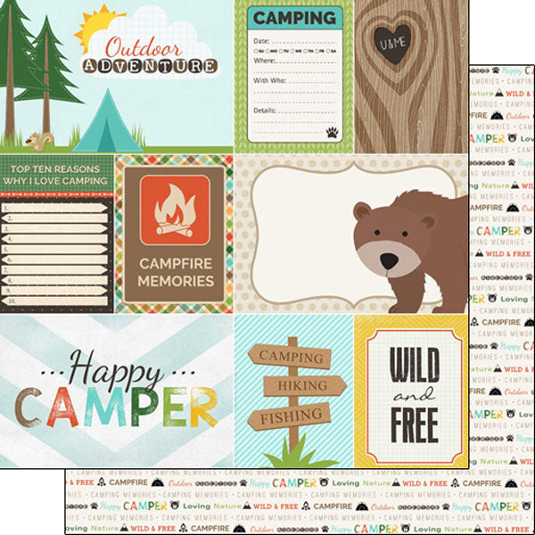 Scrapbook Customs 12x12 Paper - Outdoor Adventure Journal