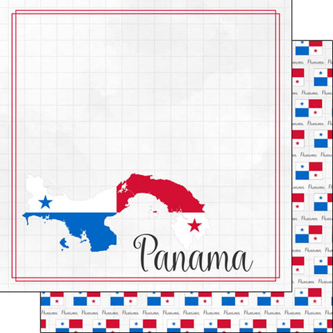 Scrapbook Customs 12x12 Paper -  Panama Adventure Border