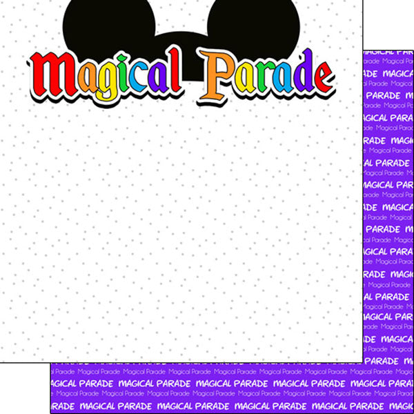 Scrapbook Customs 12x12 Paper - Magical Parade -Ears