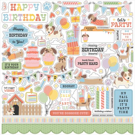 Echo Park 12x12  Stickers  [Collection] - Party Animal