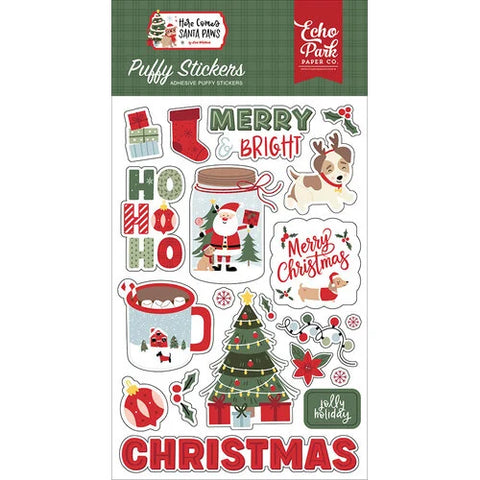 Echo Park  Puffy Stickers - [Collection] - Here Comes Santa Paws