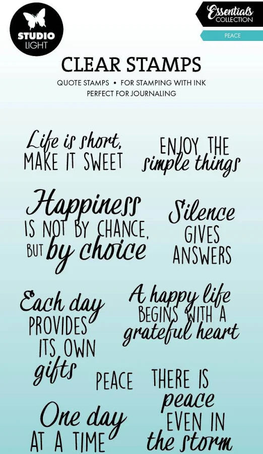 Studio Light Clear Stamps - Peace Essentials