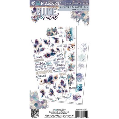 49 and Market  Blendable Rub On Transfers - Plume & Petal