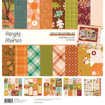 Simple Stories  12x12 Paper [Collection] - Pumpkins & Plaid