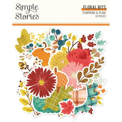 Simple Stories Floral Bits [Collections] - Pumpkins & Plaid