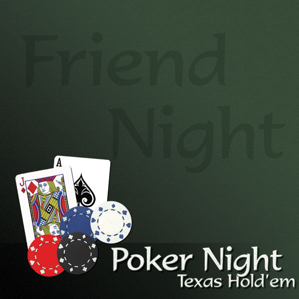 Scrapbook Customs 12x12 Paper - Casino Cards  / Chips/ Atlantic City/ Poker
