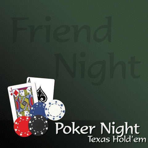 Scrapbook Customs 12x12 Paper - Casino Cards  / Chips/ Atlantic City/ Poker