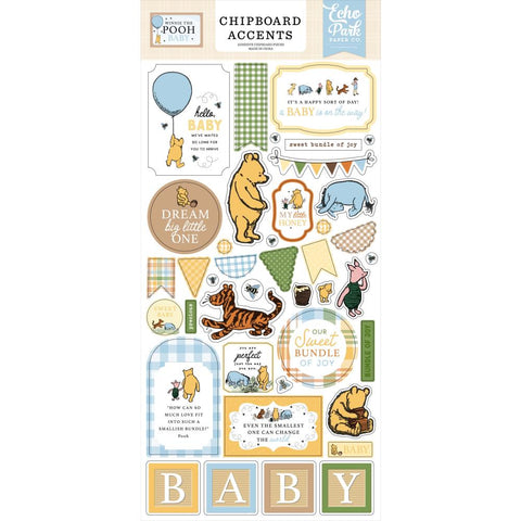 Echo Park Chipboard  Accents [Collection] - Winnie The Pooh Baby