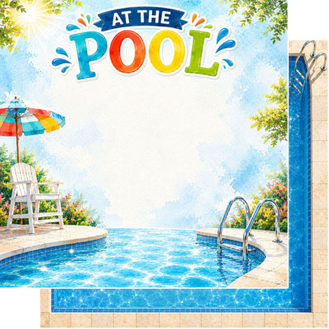 Scrapbook Customs 12x12 Paper - At The Pool