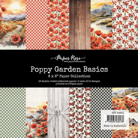 Paper Rose 6x6 Paper (Collection) - Poppy Garden
