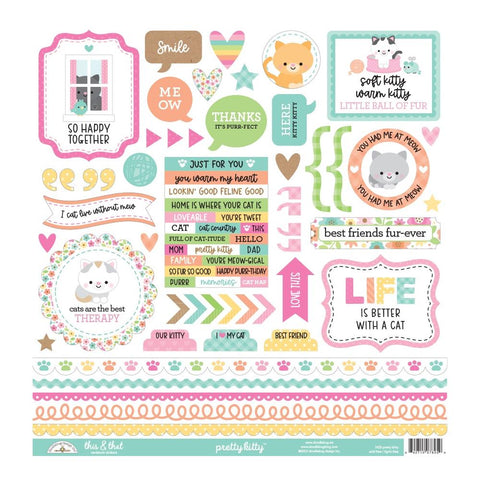 Doodlebug this & that Cardstock Stickers [Collection] - Pretty Kitty