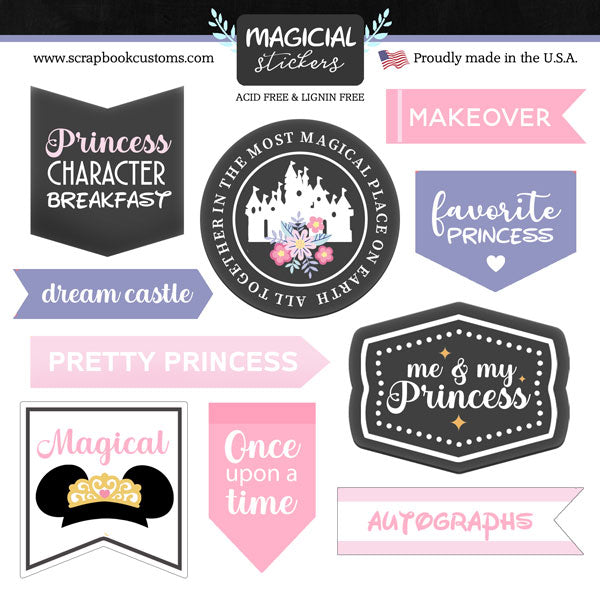 Scrapbook Customs  -  Princess magical sticker