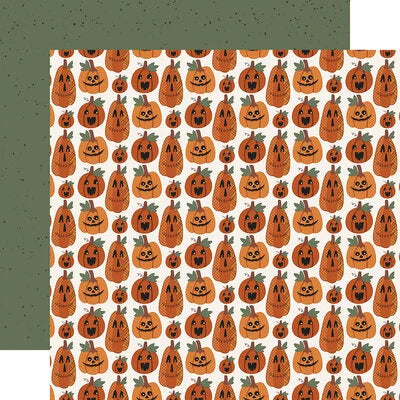 Carta Bella 12x12 Paper  [Collection] - Handmade Halloween - October Pumpkins