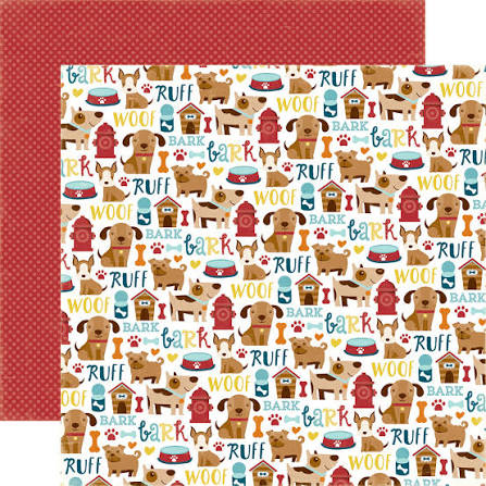 Echo Park Paper 12x12 Cardstock  [Collection] - Bark - Puppy Icon
