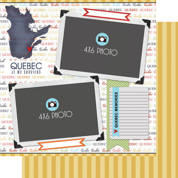 Scrapbook Customs 12x12 Paper - Quebec  Quick Journal