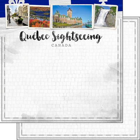 Scrapbook Customs 12x12 Paper - Quebec  Sights