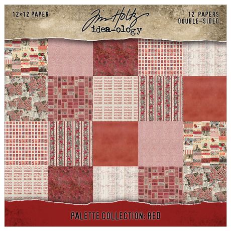 Tim Holtz Idea - ology - Palette Collection - Red  12x12
