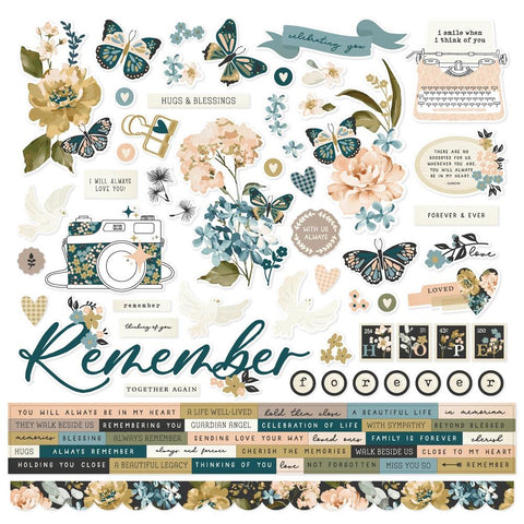 Simple Stories 12x12  Cardstock  Stickers  [Collection] - Remember