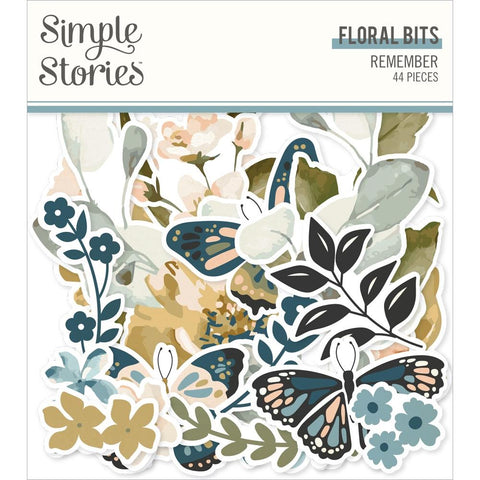Simple Stories Sentiment Bits  [Collection] - Remember Floral Bits