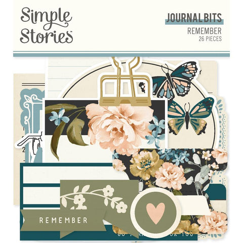 Simple Stories Sentiment Bits  [Collection] - Remember Journal Bits