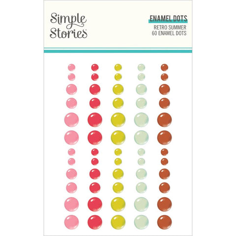 Simple Stories Enamel Dots - [Collection] - Retro Summer