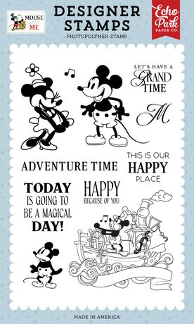 Echo Park Stamps - Mouse & me -Retro Mouse