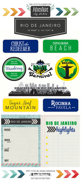 Scrapbook Customs Sticker - Rio De Janeiro Adventure Stickers