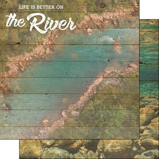 Scrapbook Customs 12x12 Paper - Life is Better on the River