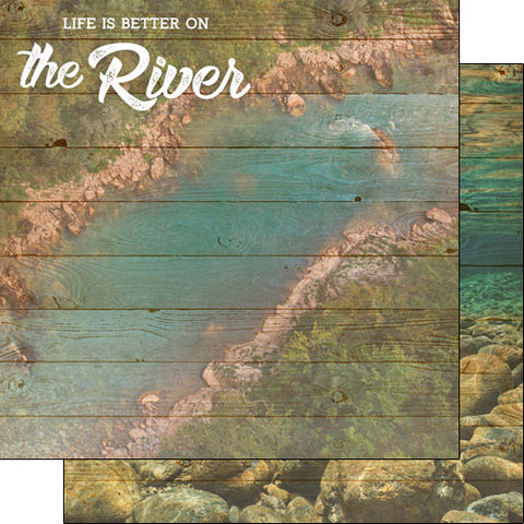 Scrapbook Customs 12x12 Paper - Life is Better on the River