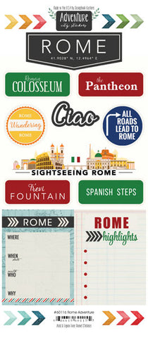 Scrapbook Customs Sticker - Rome Adventure Stickers